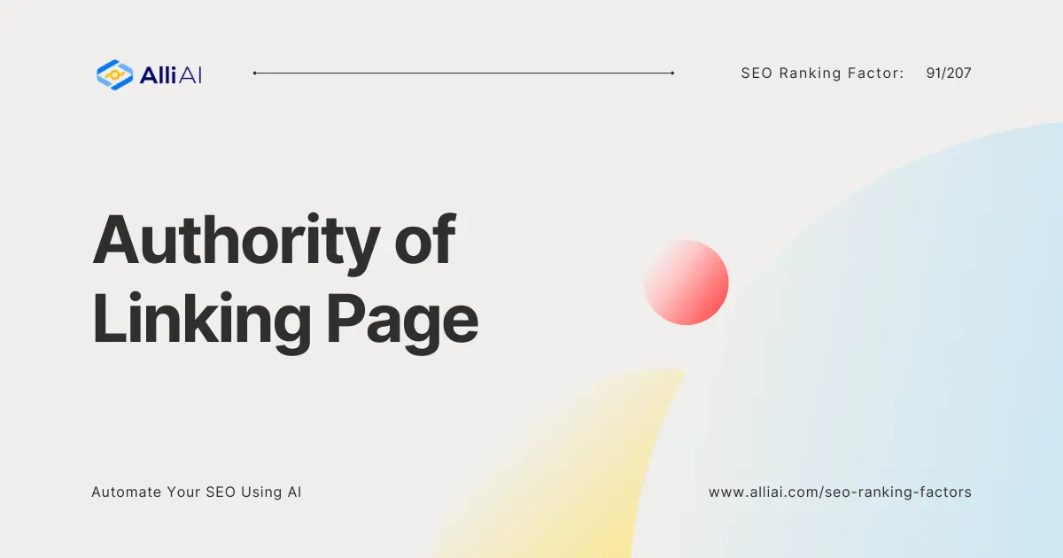 Authority of Linking Page | Cover Image
