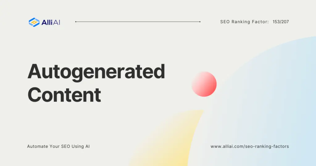 Autogenerated Content | Cover Image