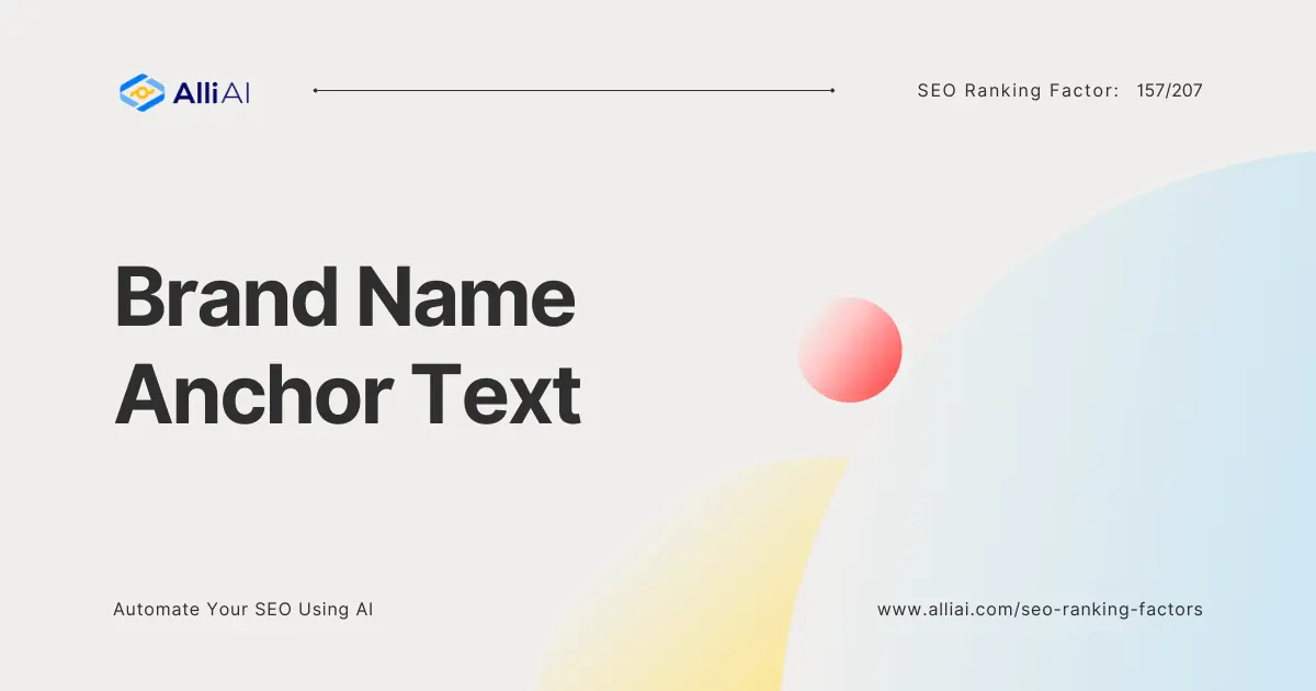 Brand Name Anchor Text | Cover Image