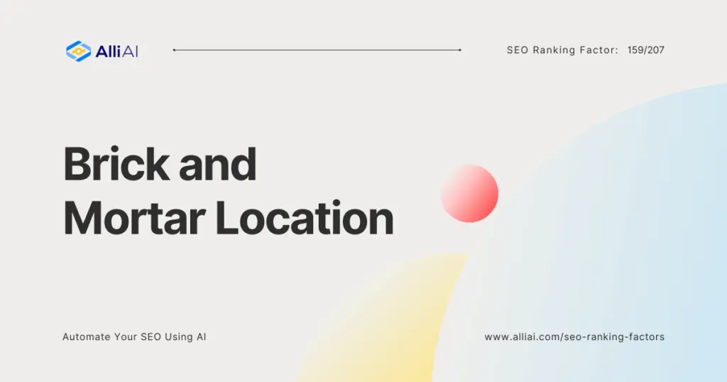 Brick and Mortar Location | Cover Image