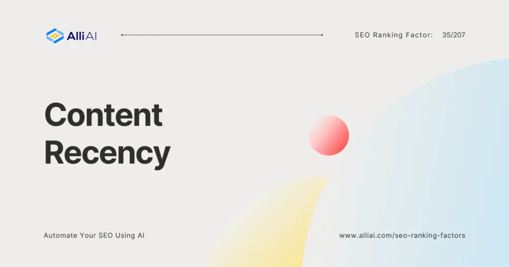 Content Recency | Cover Image