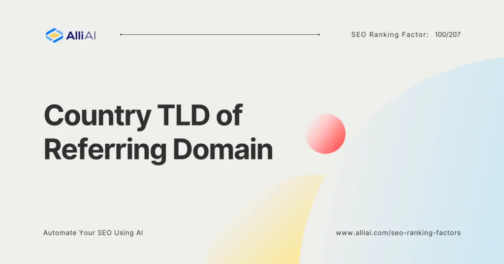 Country TLD of Referring Domain | Cover Image