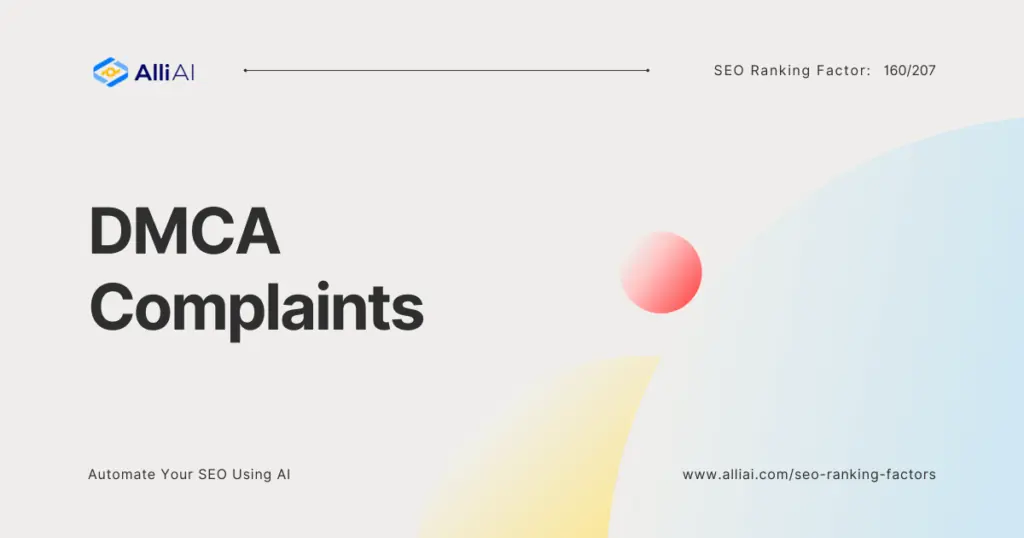 DMCA Complaints | Cover Image