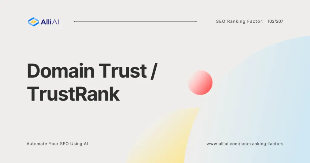 Domain Trust/TrustRank | Cover Image