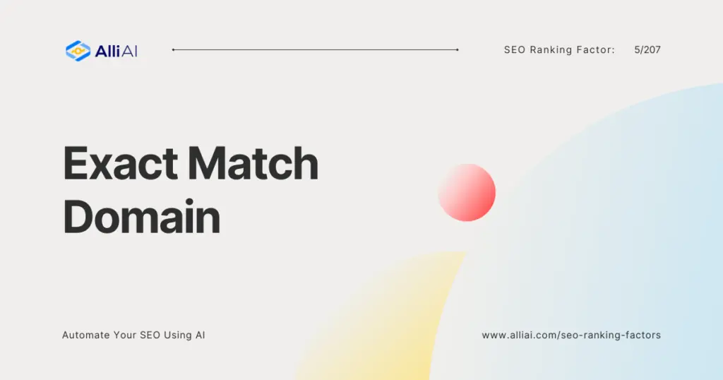 Exact Match Domain | Cover Image