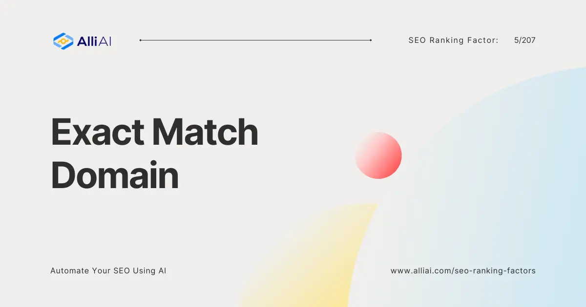 Exact Match Domain | Cover Image