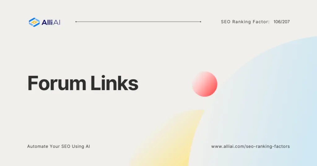 Forum Links | Cover Image