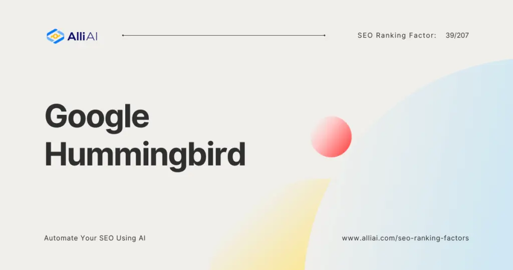 Google Hummingbird | Cover Image