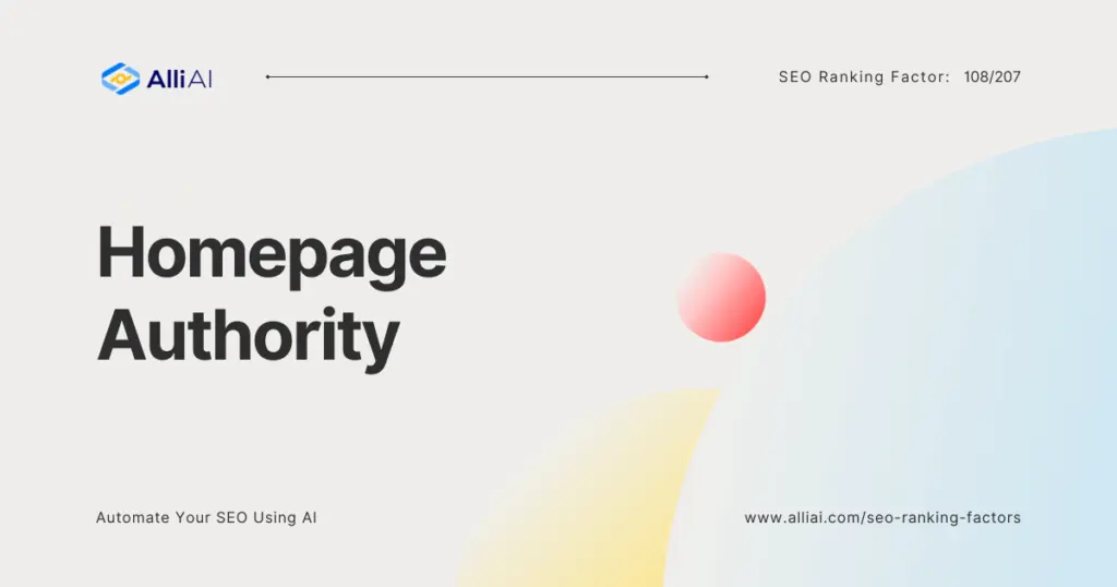Homepage Authority | Cover Image