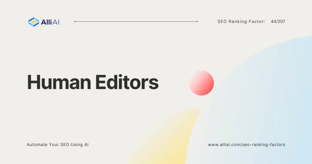 Human Editors | Cover Image