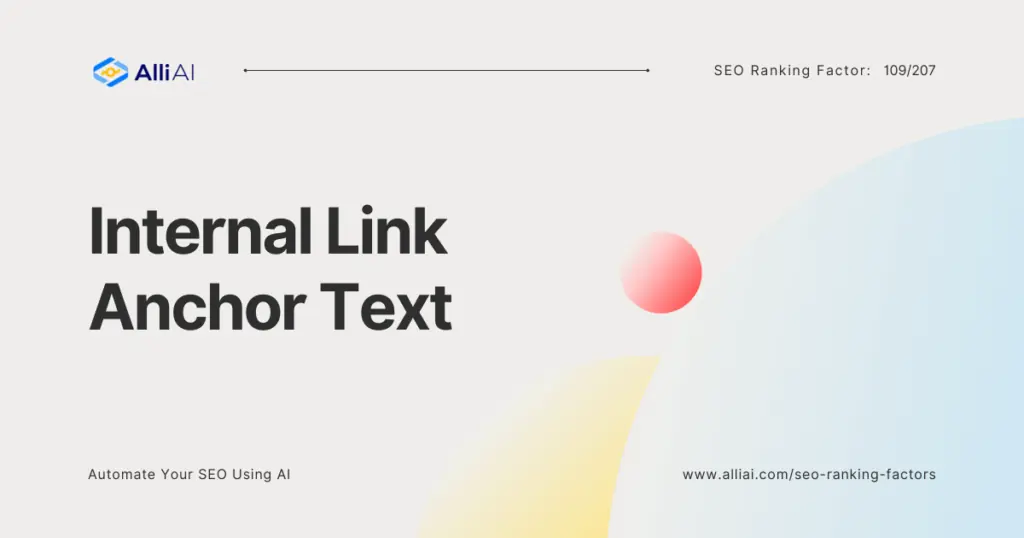 Internal Link Anchor Text | Cover Image