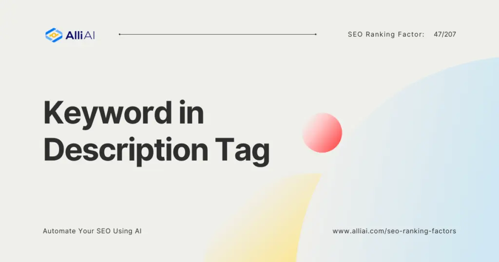 Keyword in Description Tag | Cover Image