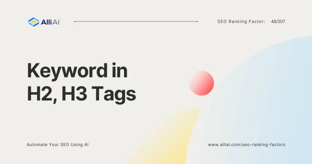 Keyword in H2