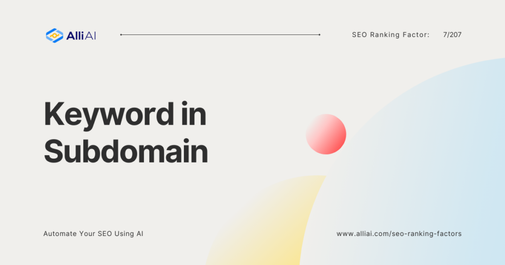 Keyword in Subdomain | Cover Image