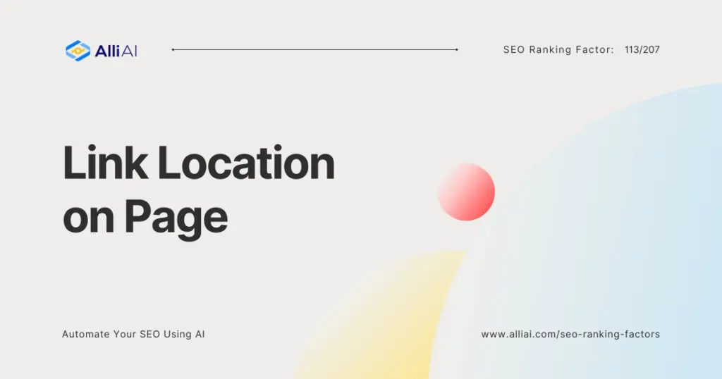 Link Location on Page | Cover Image