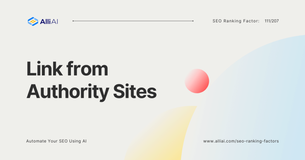 Link from Authority Sites | Cover Image