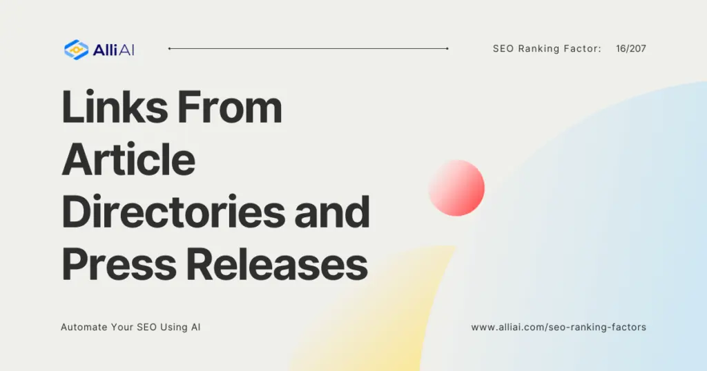Links From Article Directories and Press Releases | Cover Image