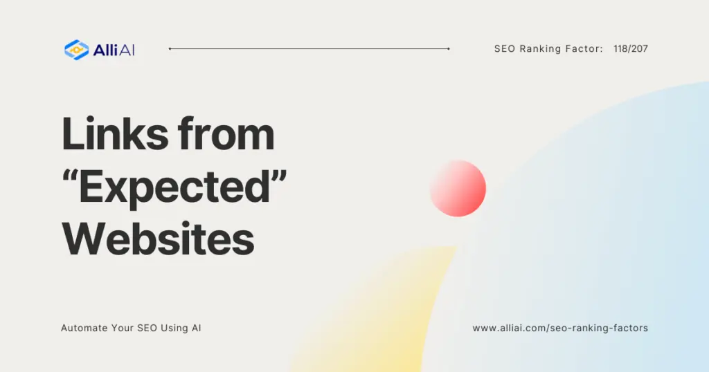 Links from “Expected” Websites | Cover Image