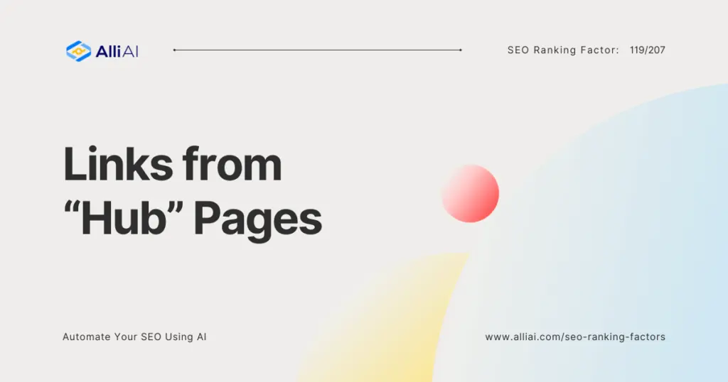 Links from “Hub” Pages | Cover Image