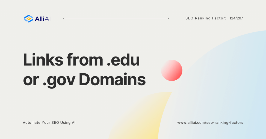 Links from edu or gov Domains | Cover Image