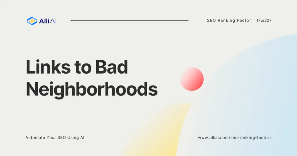 Links to Bad Neighborhoods | Cover Image