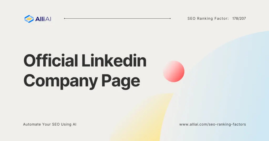 Official Linkedin Company Page | Cover Image