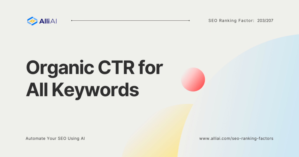 Organic CTR for All Keywords | Cover Image