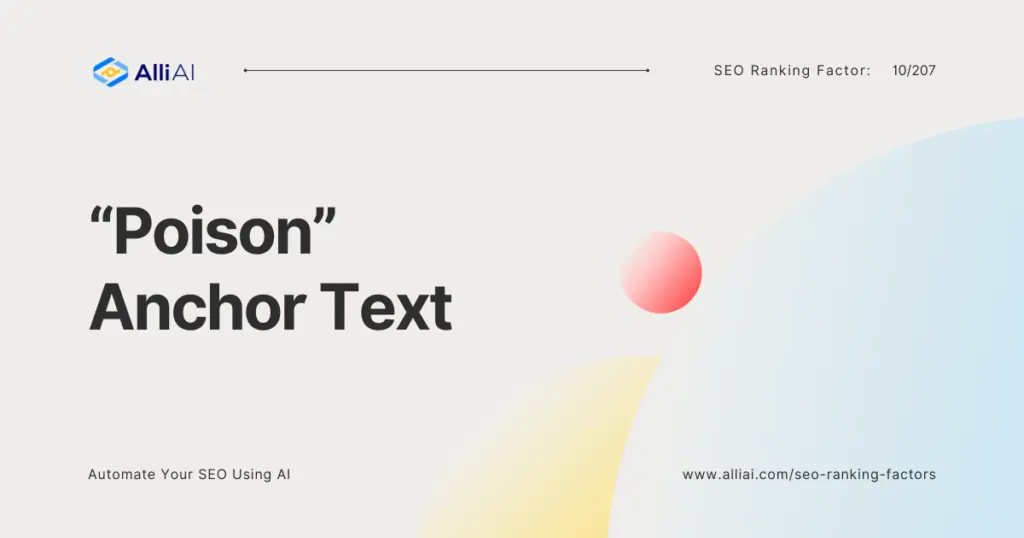 “Poison” Anchor Text | Cover Image