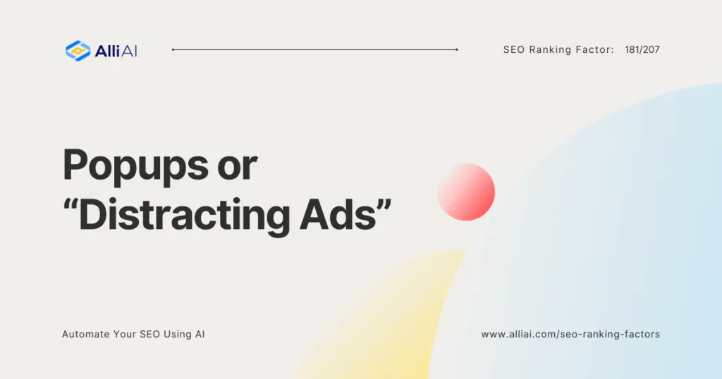 Popups or “Distracting Ads” | Cover Image