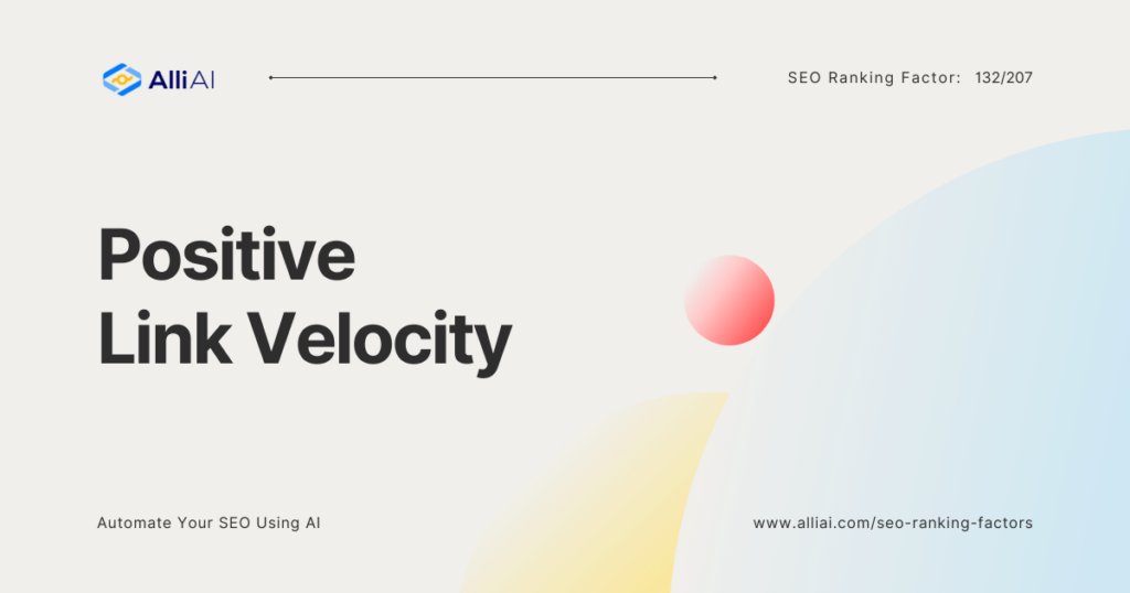 Positive Link Velocity | Cover Image