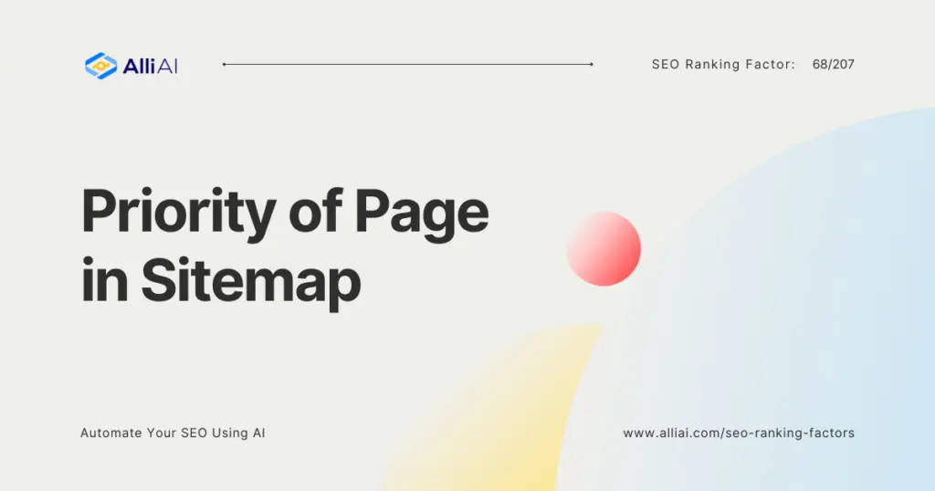 Priority of Page in Sitemap | Cover Image
