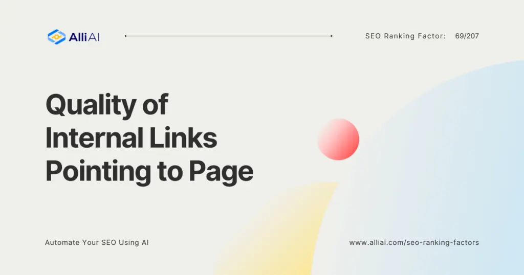 Quality of Internal Links Pointing to Page | Cover Image