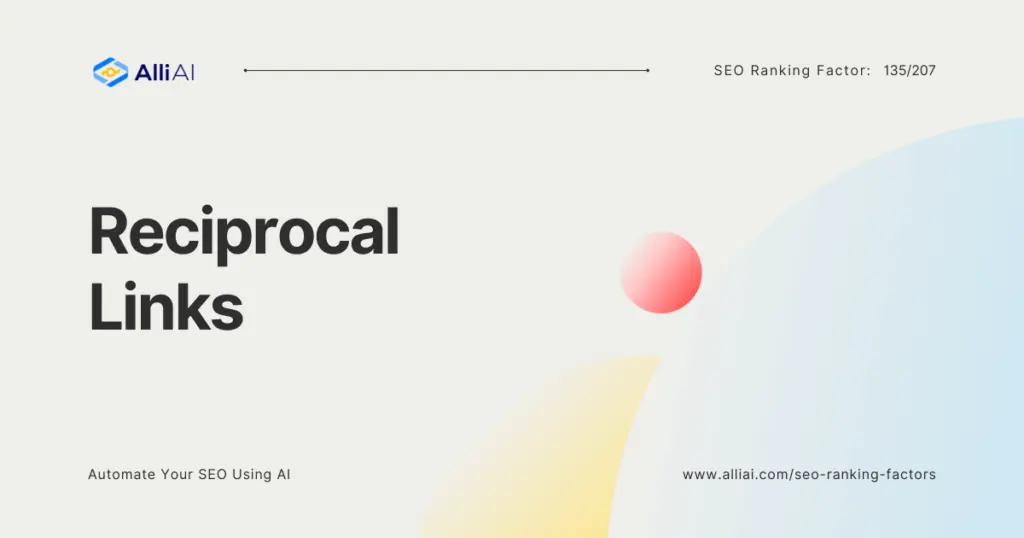 Reciprocal Links | Cover Image