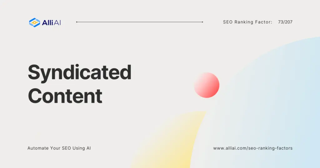 Syndicated Content | Cover Image