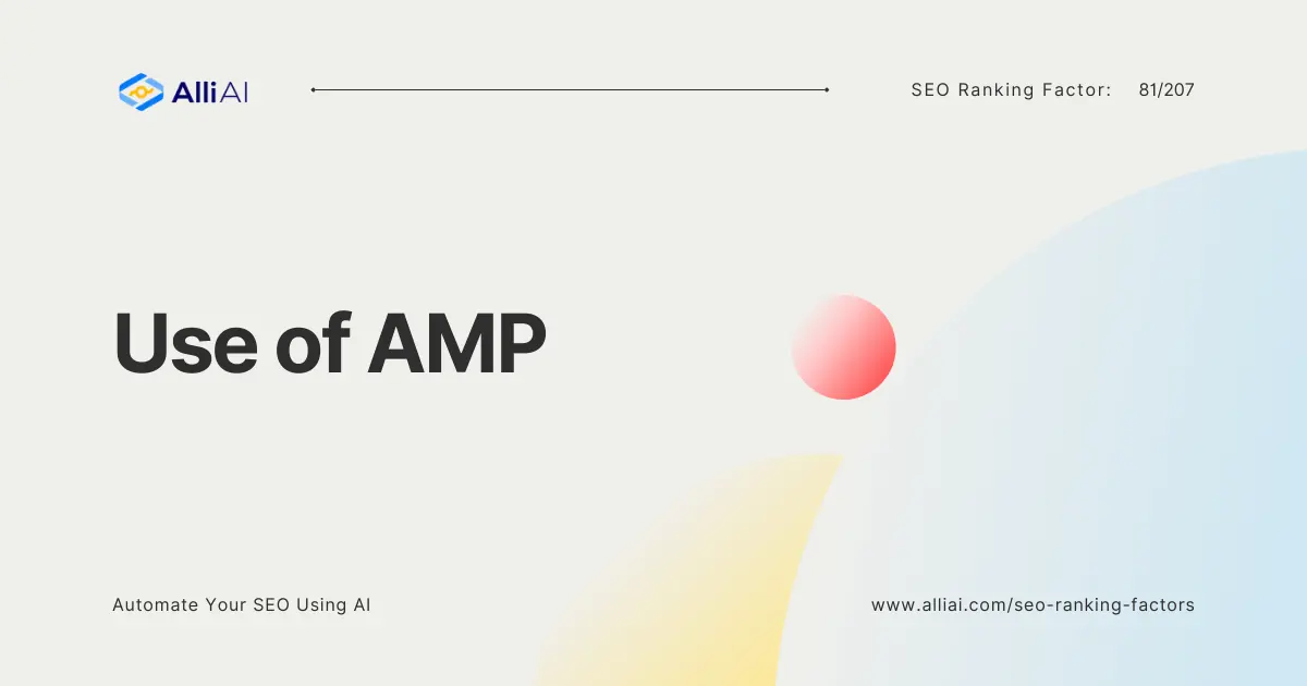 Use of AMP | Cover Image