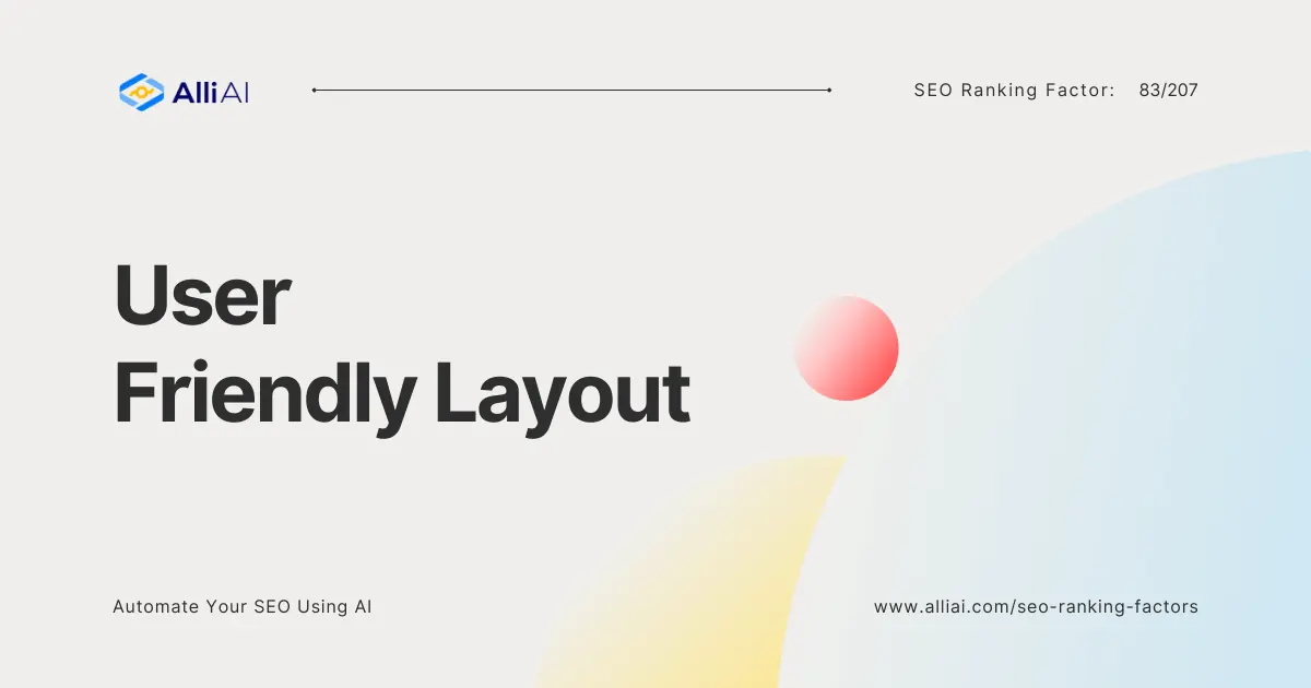User Friendly Layout | Cover Image