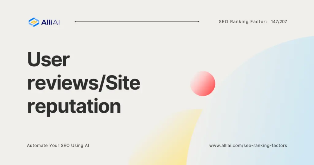 User reviews/Site reputation | Cover Image