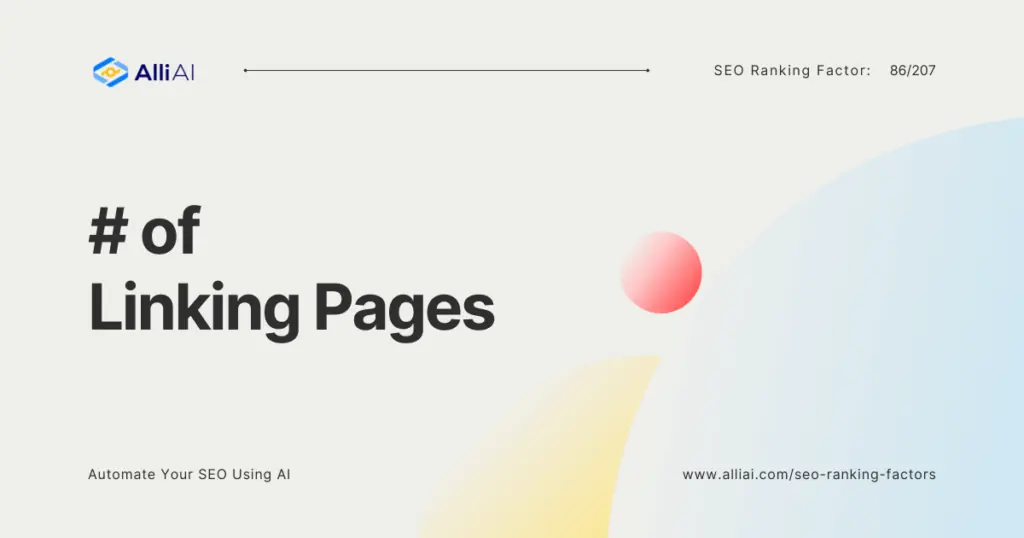 # of Linking Pages | Cover Image