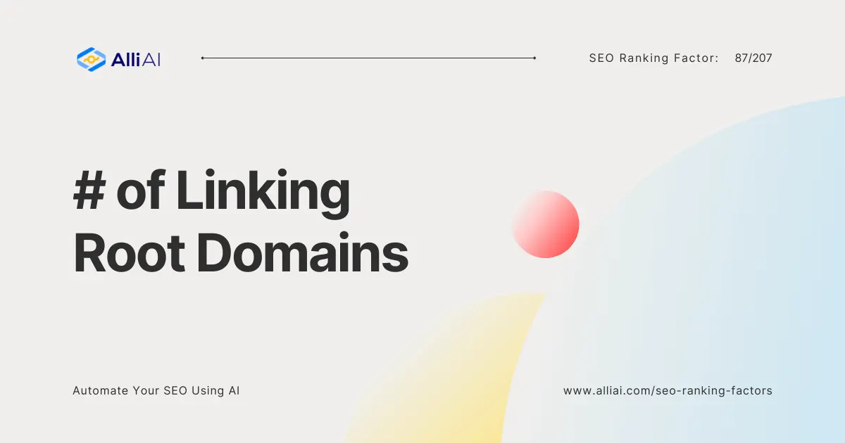 # of Linking Root Domains | Cover Image