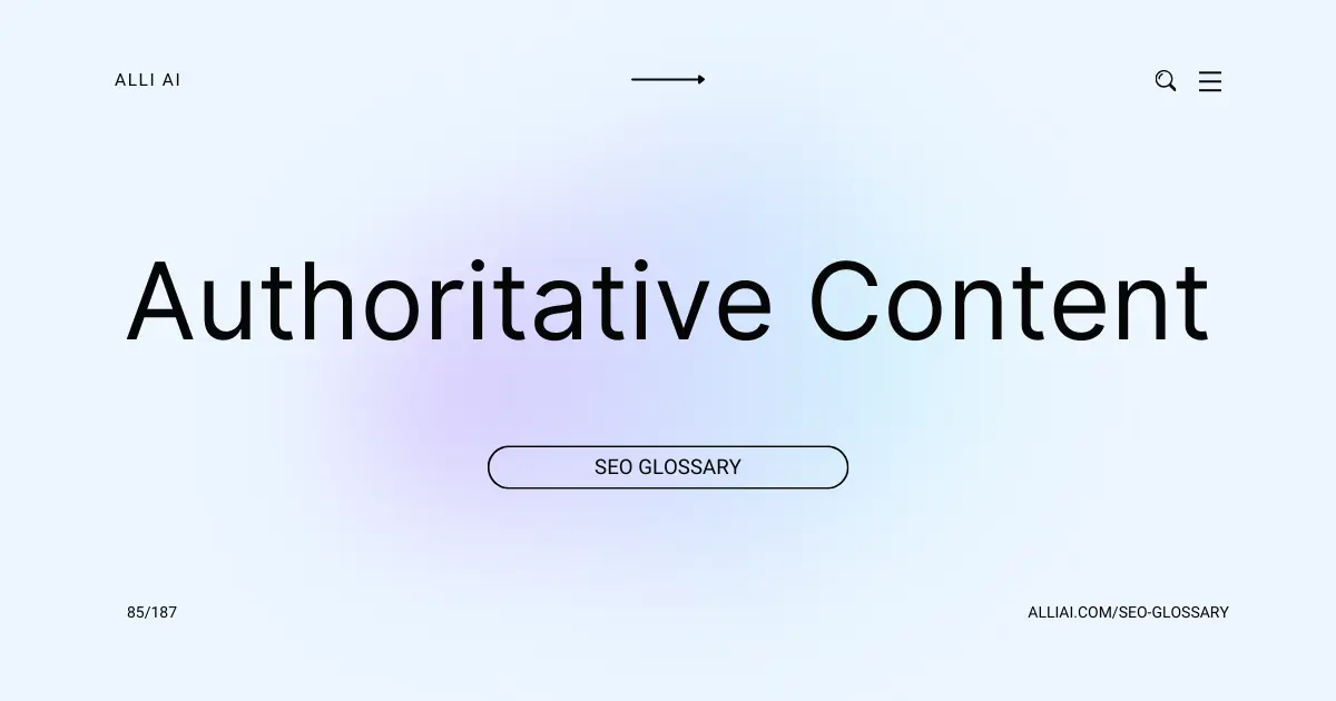 Authoritative Content | Cover Image