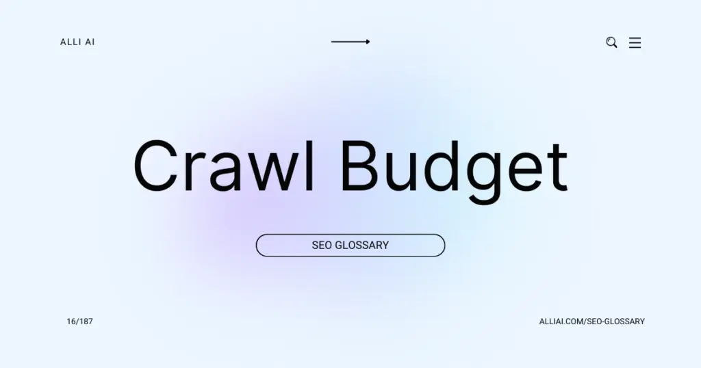 Crawl Budget | Cover Image Crawl Budget | Cover Image