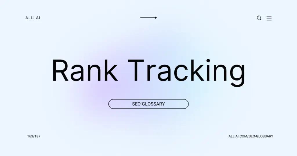 Rank Tracking | Cover Image