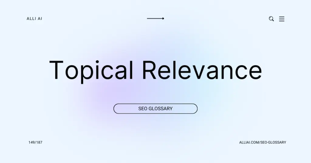Topical Relevance | Cover Image