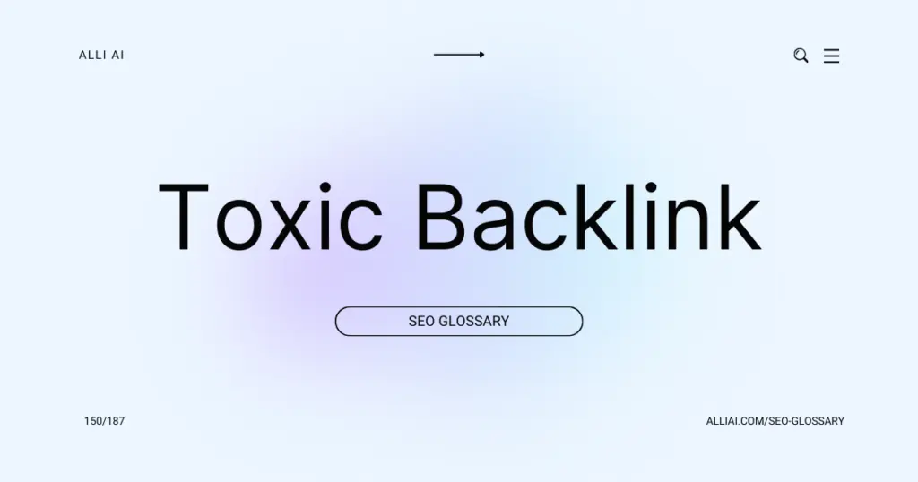 Toxic Backlink | Cover Image